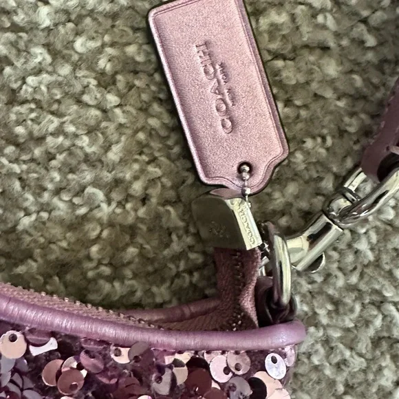 Coach Lavender Sequin Shoulder Bag - Picture 5 of 9